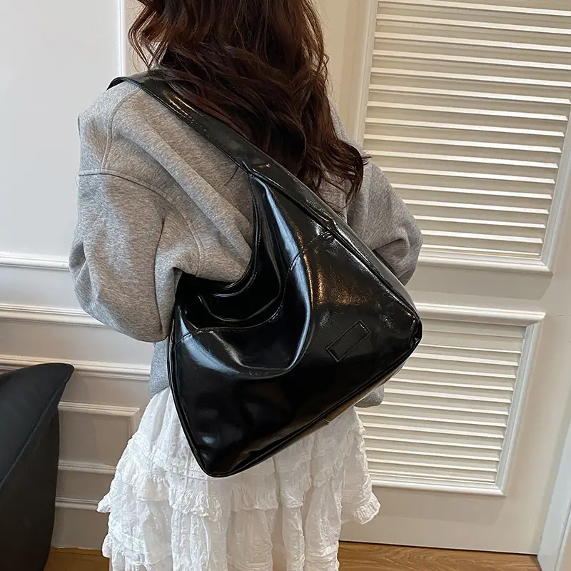 Black PU Leather Shoulder Bag for Women 2025 - Image 8