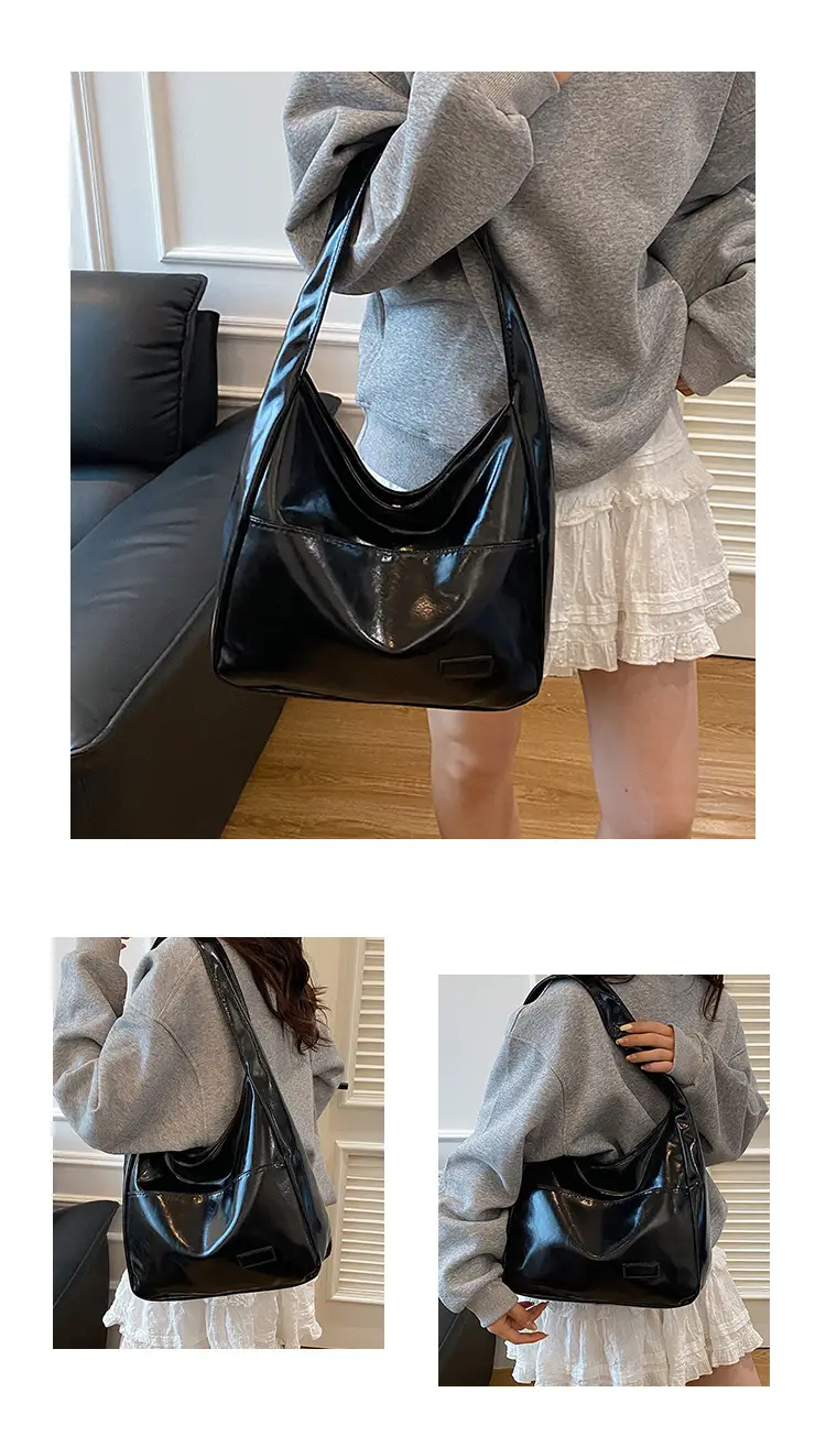 Black PU Leather Shoulder Bag for Women 2025 — feature 12