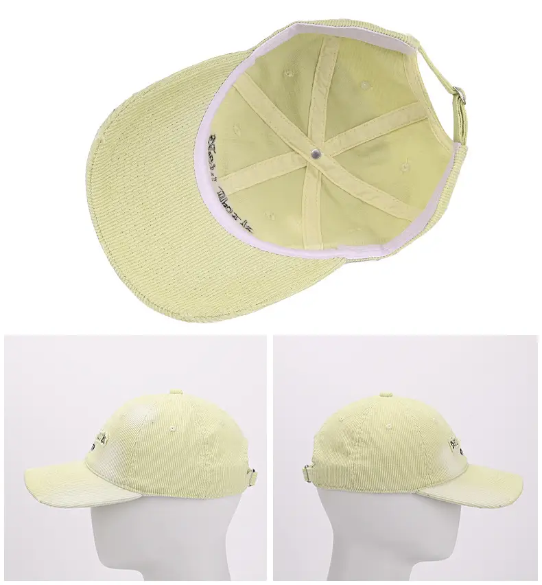 Corduroy Hat with American Letter Embroidery Wholesale — feature 13