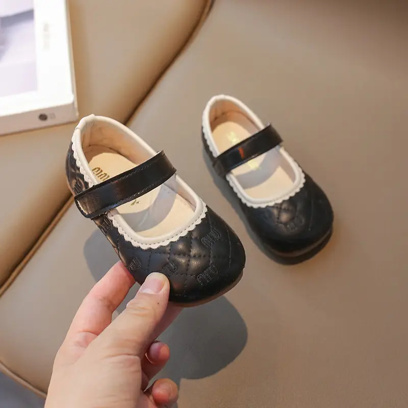 Baby Girls Toddler Shoes Black Square Mouth Spring Fall
