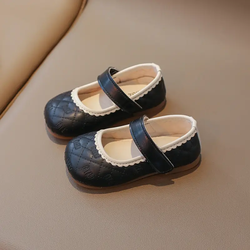 Baby Girls Toddler Shoes Black Square Mouth Spring Fall