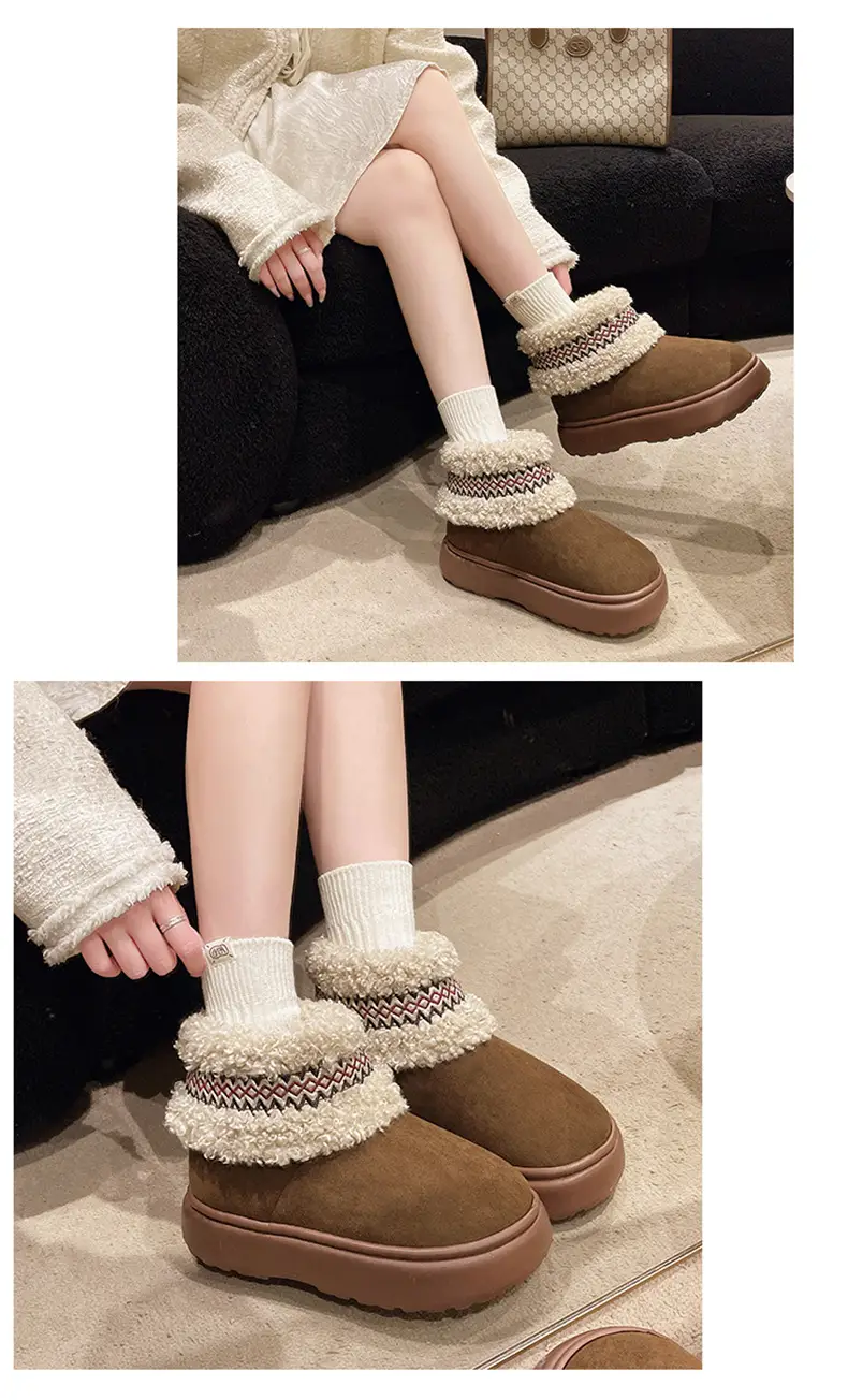 Women Fleece Lined Northeast Snow Boots Warm Winter — feature 12