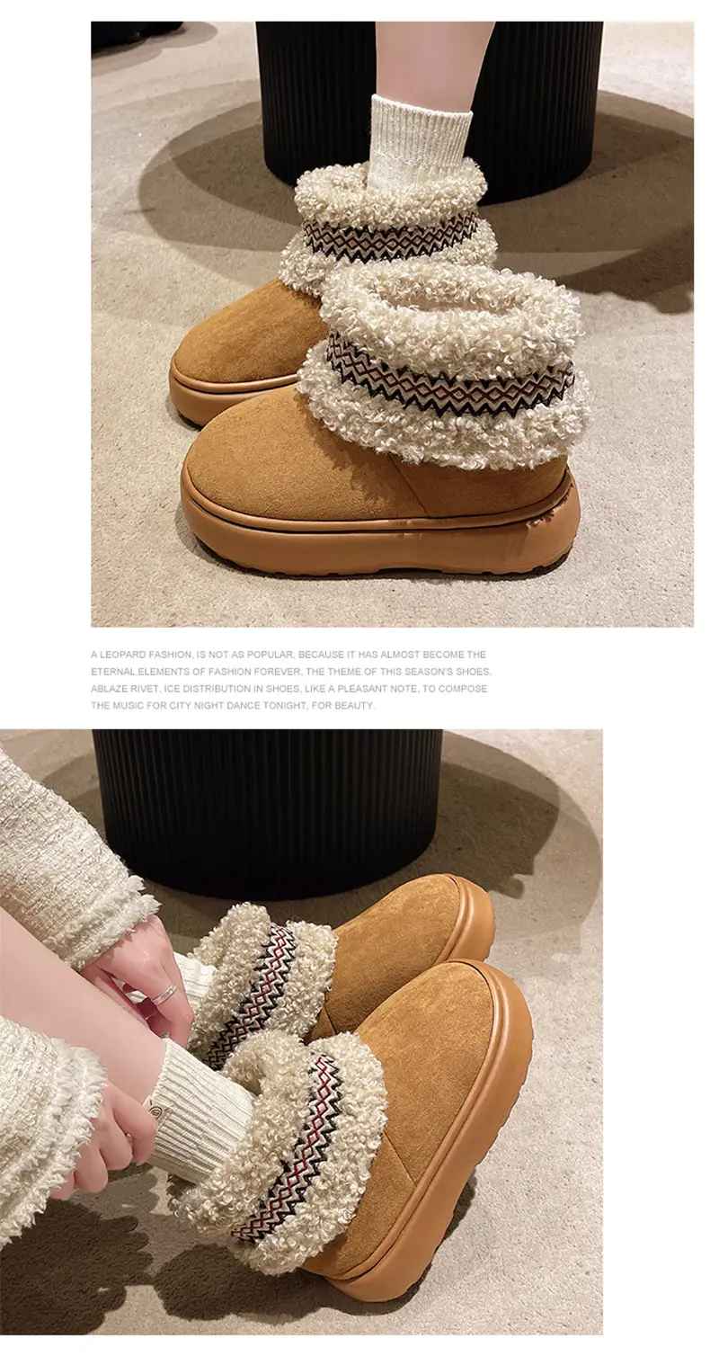 Women Fleece Lined Northeast Snow Boots Warm Winter — feature 13