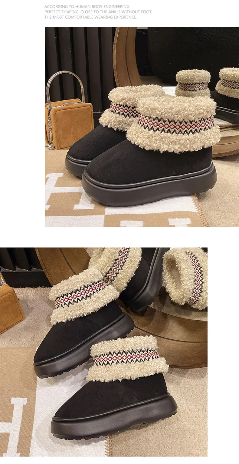 Women Fleece Lined Northeast Snow Boots Warm Winter — feature 17
