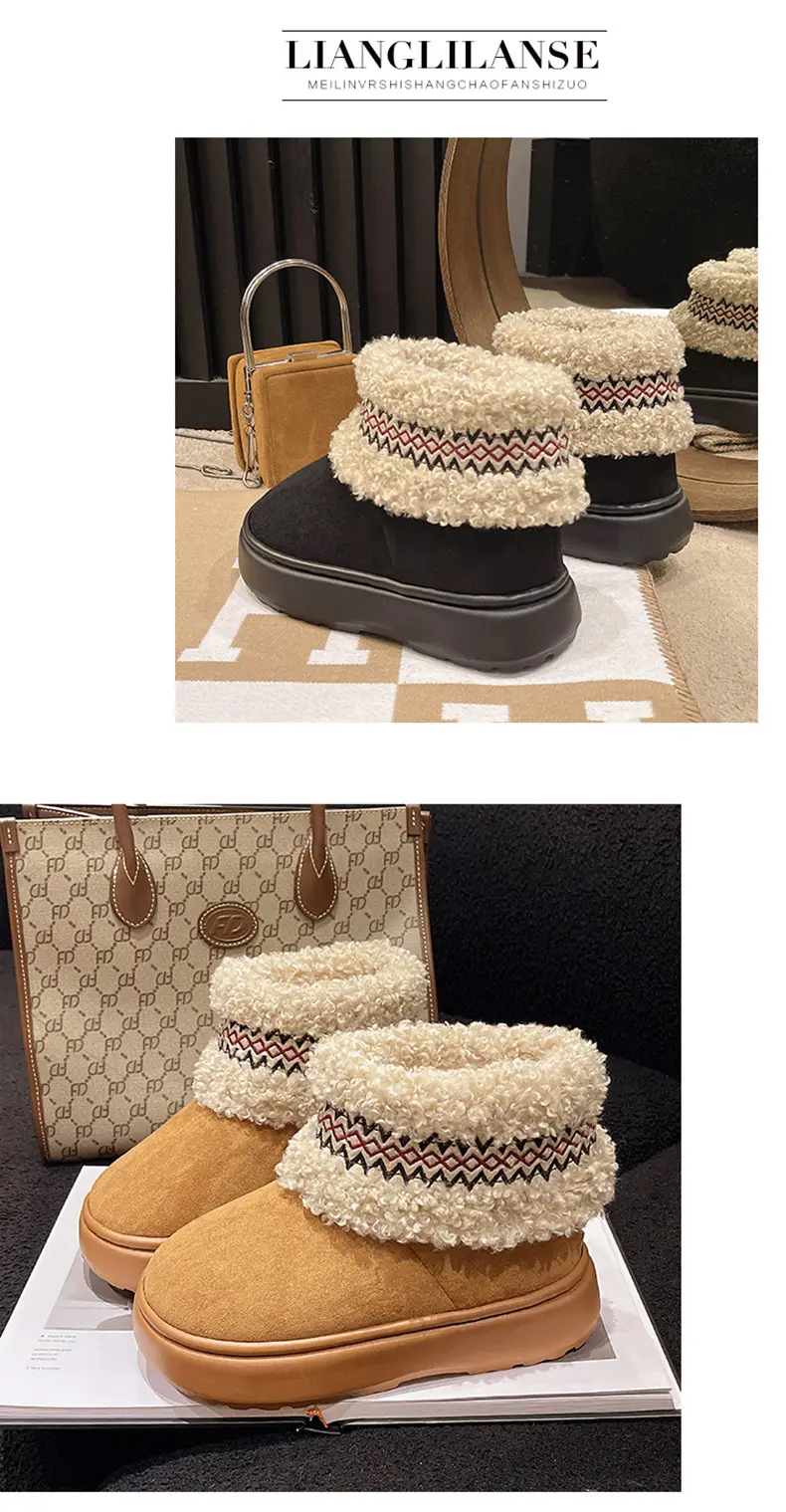 Women Fleece Lined Northeast Snow Boots Warm Winter — feature 18