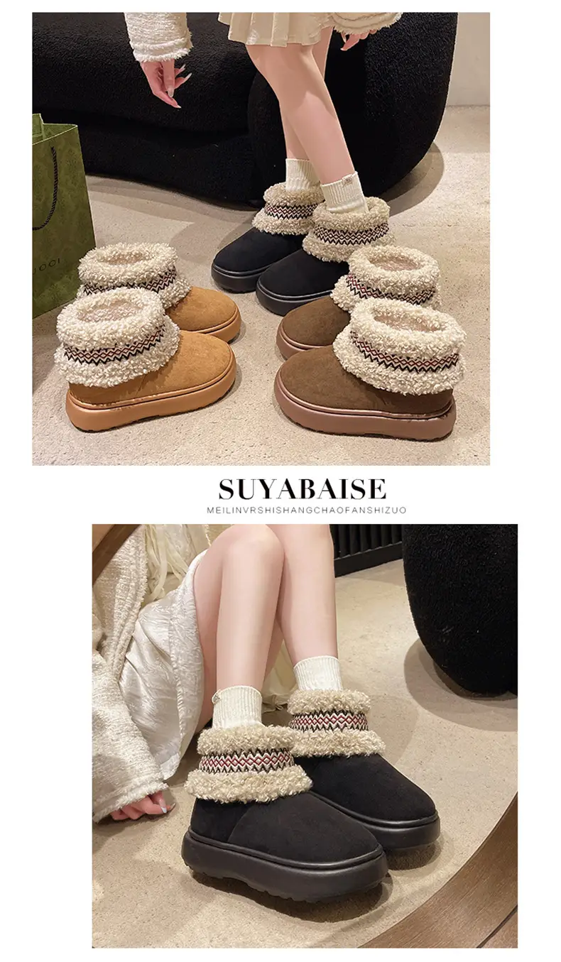Women Fleece Lined Northeast Snow Boots Warm Winter — feature 9