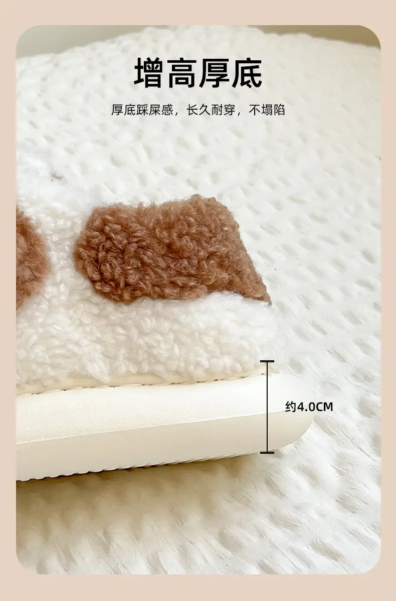 Women's Lamb Fleece Slippers Warm Winter Indoor — feature 5