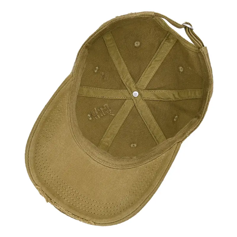 Black Baseball Cap with Frayed Details - Image 9