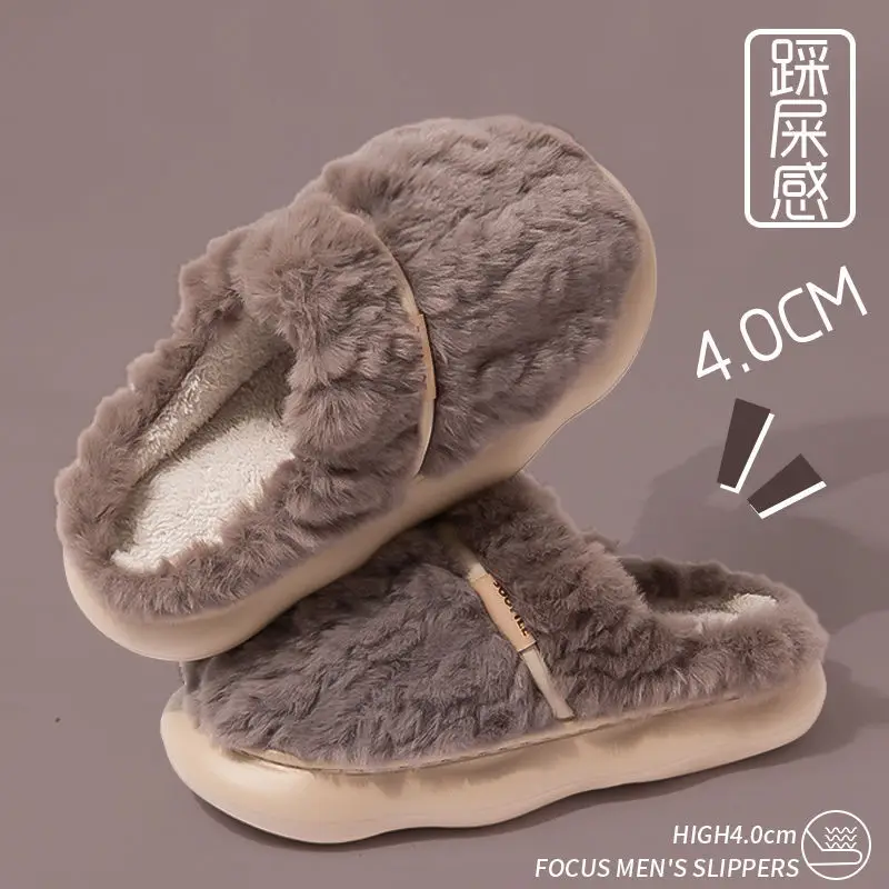 Men Fleece Lined Winter Slippers Pink 4.0 Warmth - Image 15