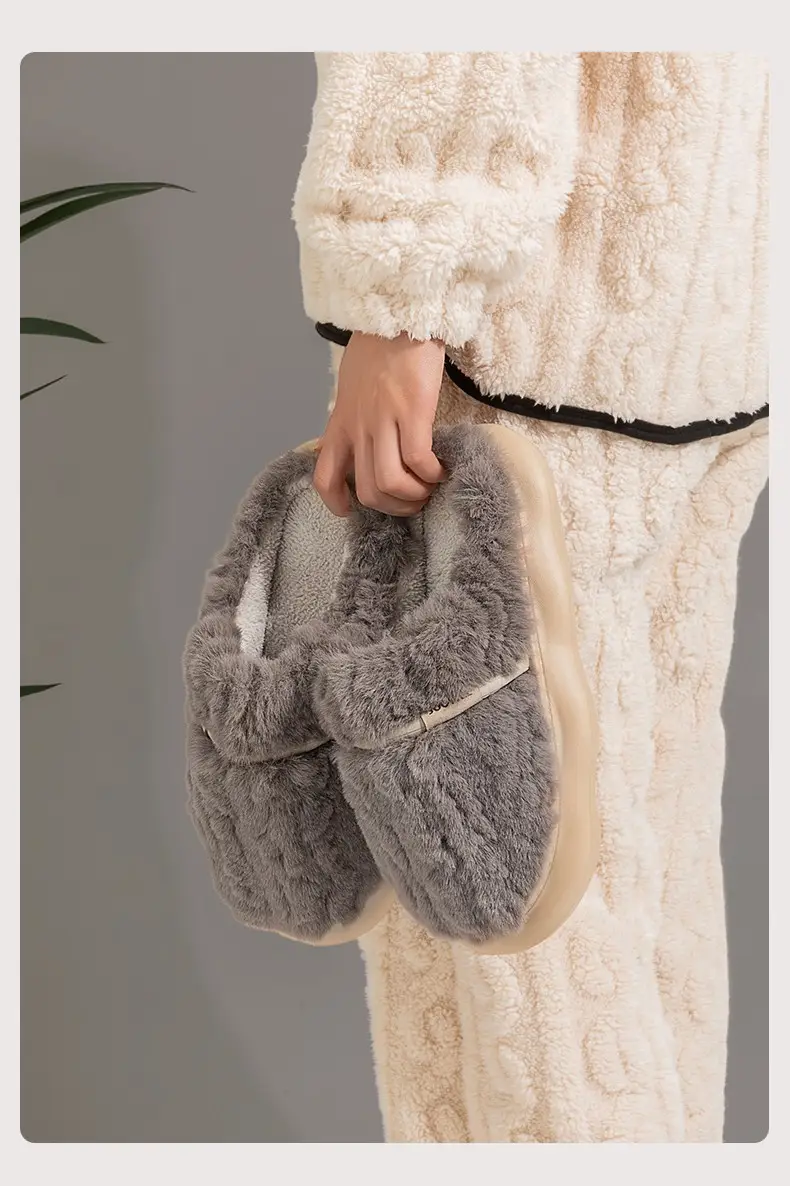 Men Fleece Lined Winter Slippers Pink 4.0 Warmth — feature 3