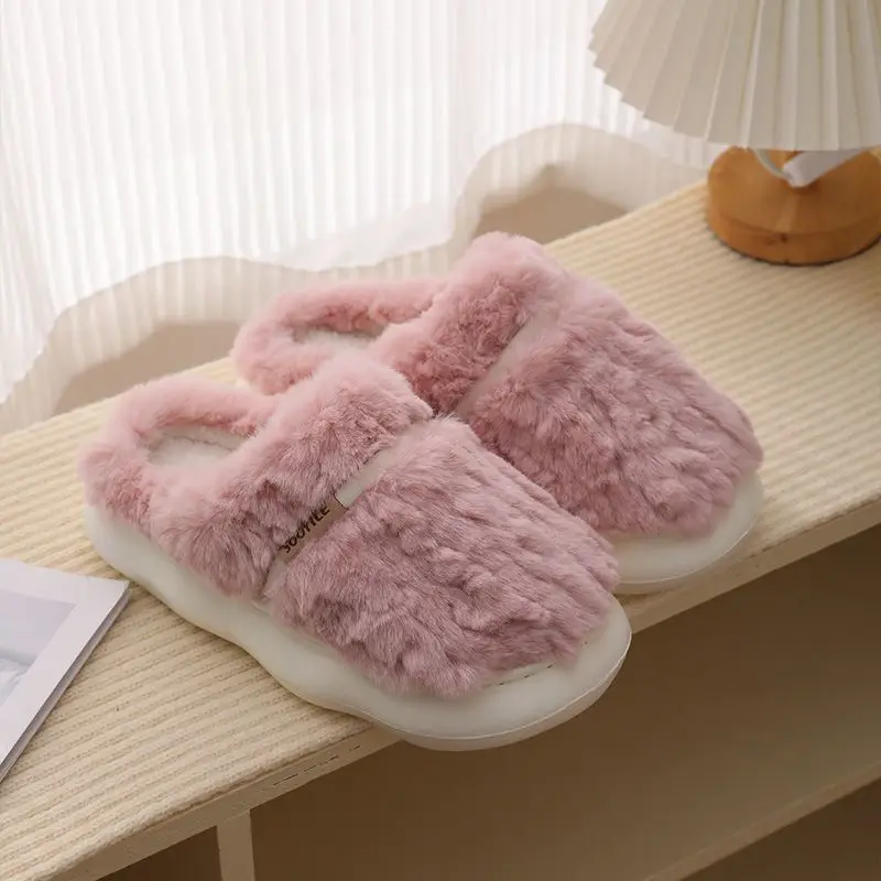 Men Fleece Lined Winter Slippers Pink 4.0 Warmth - Image 10
