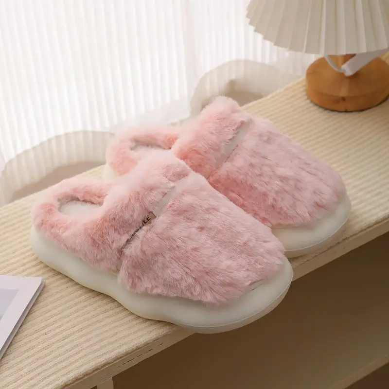 Men Fleece Lined Winter Slippers Pink 4.0 Warmth - Image 11