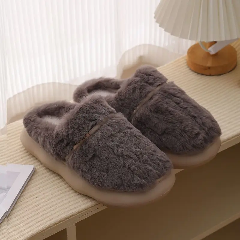 Men Fleece Lined Winter Slippers Pink 4.0 Warmth - Image 7