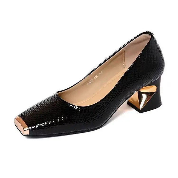 Women Square Toe Black Heel Flats 2025 - Image 7