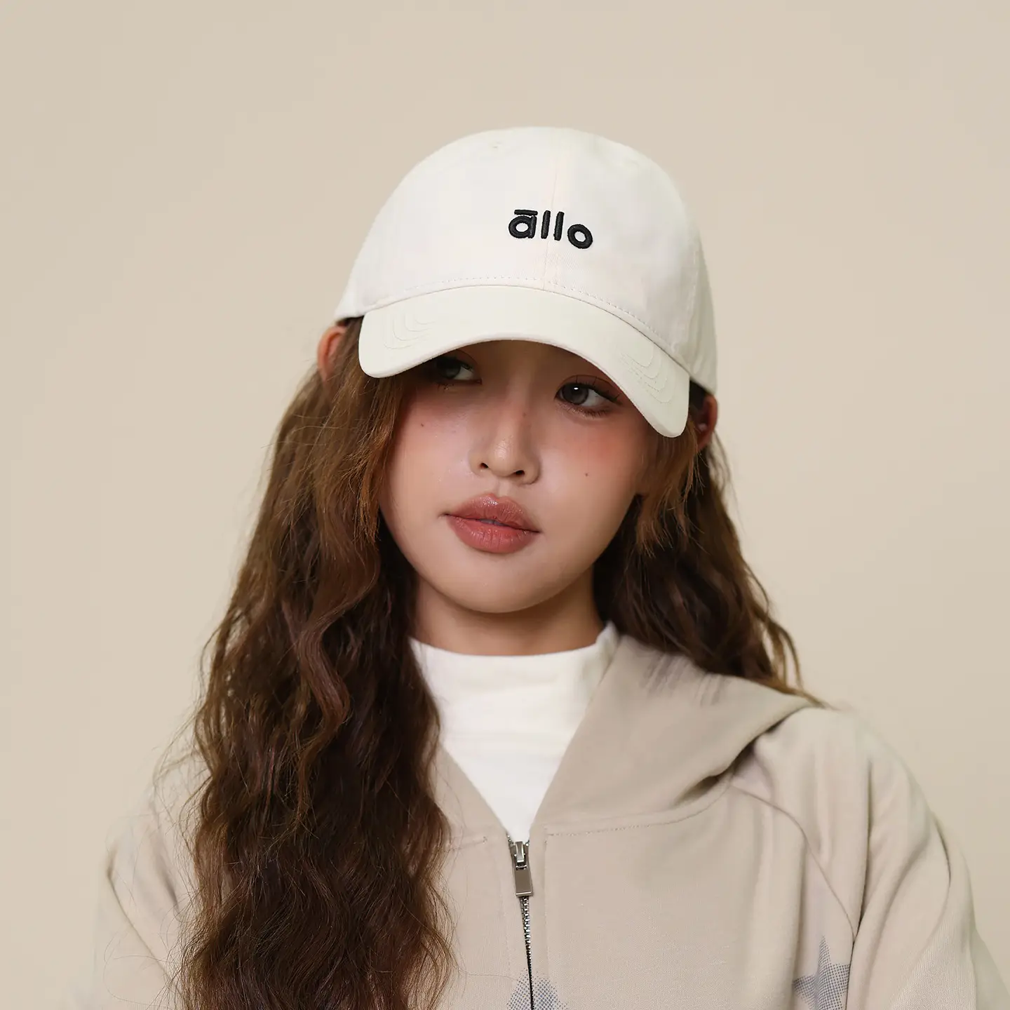 Women White Letter Baseball Cap with Hoodie - Image 9