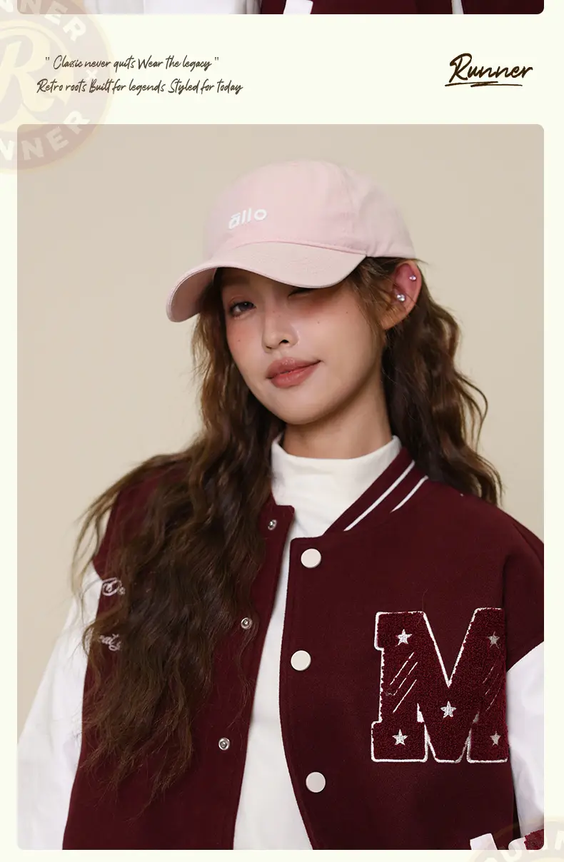 Women White Letter Baseball Cap with Hoodie — feature 16