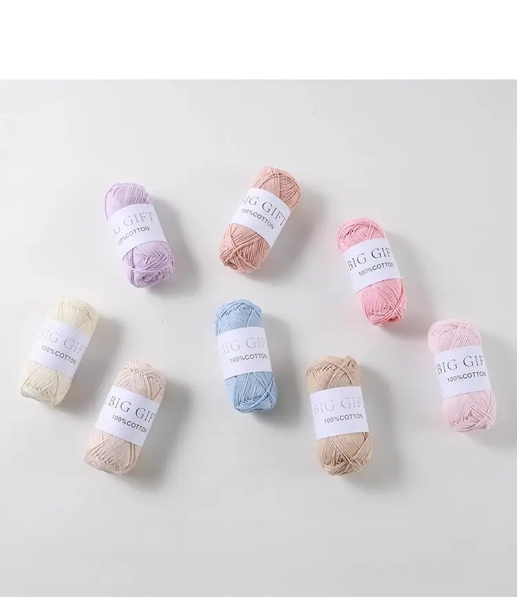 Biggift Super Soft Cotton Knitted Cotton Yarn Baby-Specific Yarn for Hand Knitting Crochet Sweaters Hand Knitting Yarn — feature 14