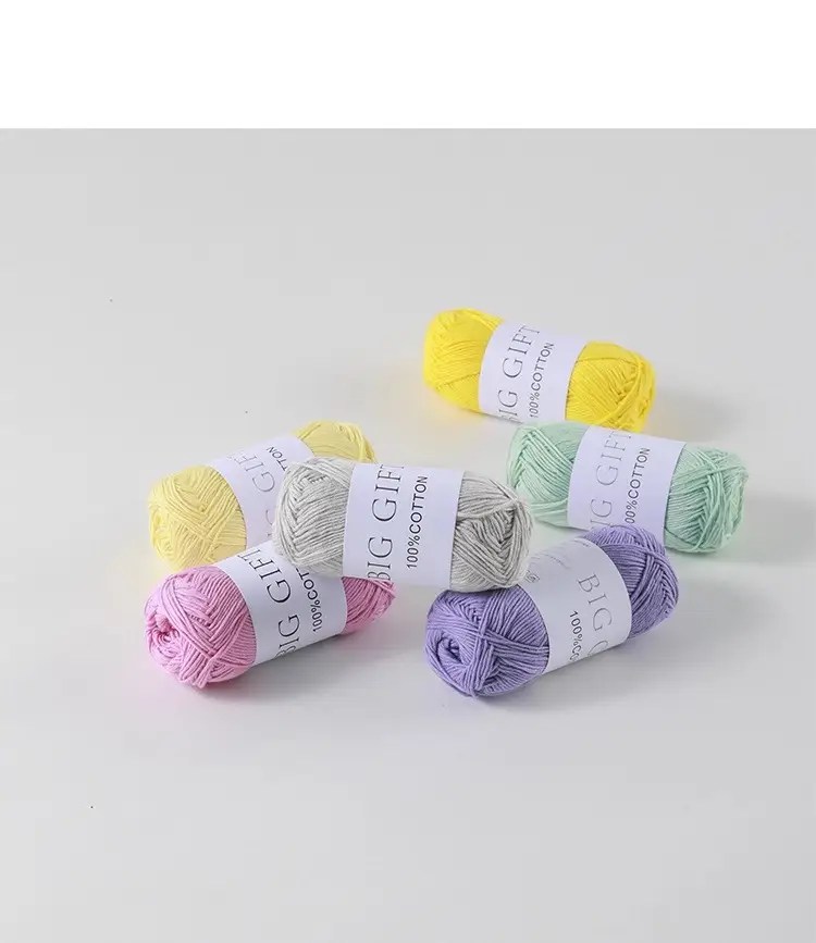 Biggift Super Soft Cotton Knitted Cotton Yarn Baby-Specific Yarn for Hand Knitting Crochet Sweaters Hand Knitting Yarn — feature 15