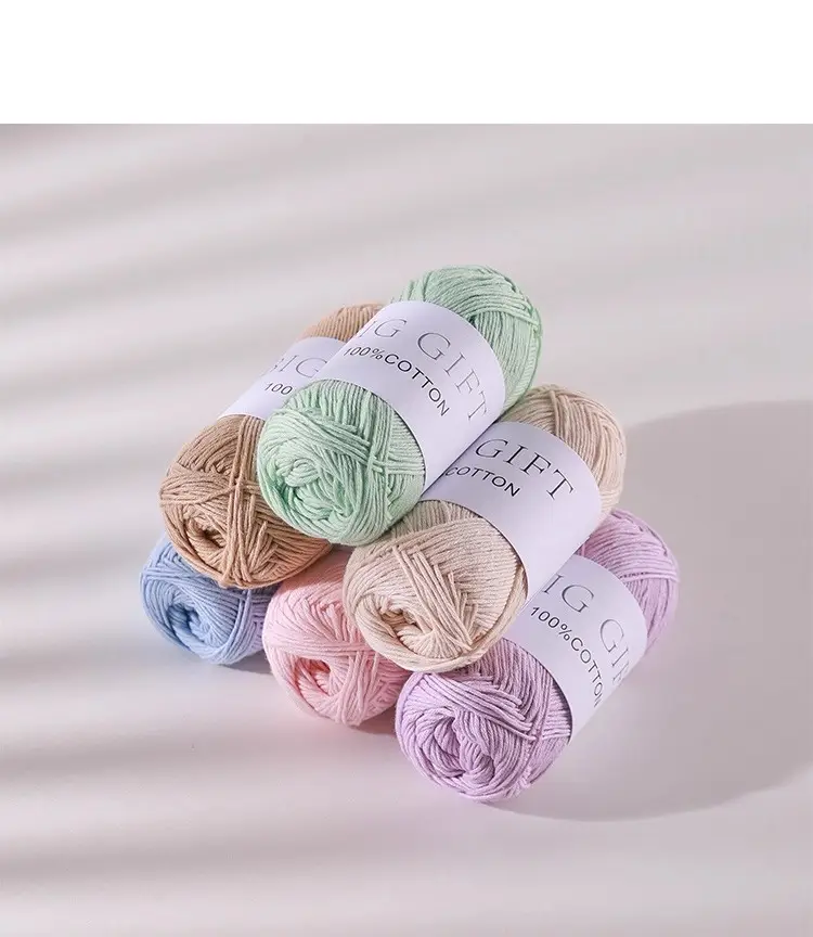 Biggift Super Soft Cotton Knitted Cotton Yarn Baby-Specific Yarn for Hand Knitting Crochet Sweaters Hand Knitting Yarn — feature 9