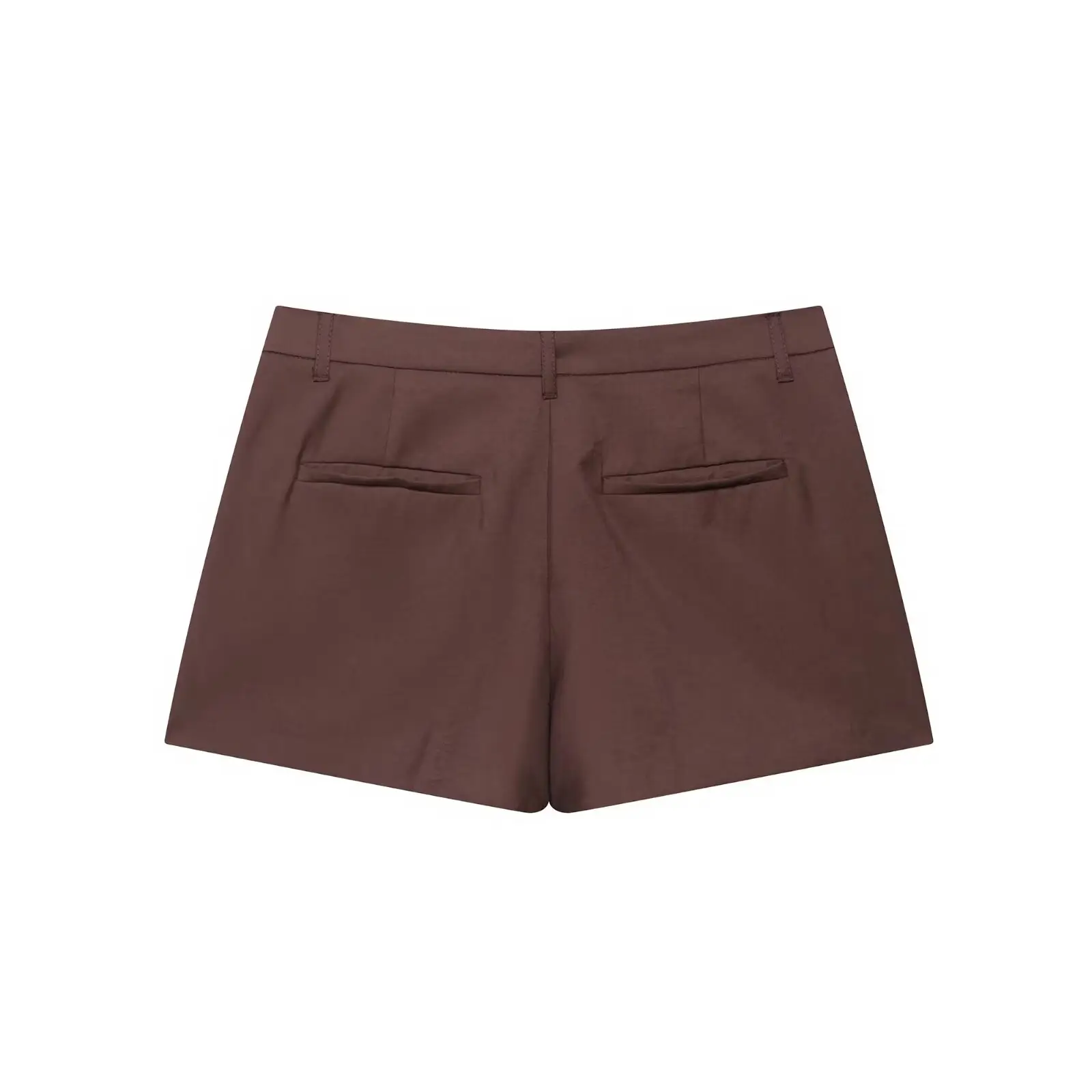 Brown Slim Fit Belted Suit Set for Women — feature 16