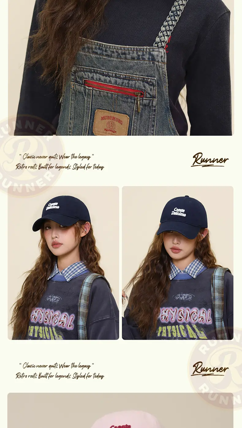 Korean Edition Embroidered Duckbill Cap for Men Women — feature 14