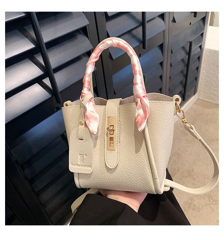 Women's Pink Leather Shoulder Bag with Bow — feature 10