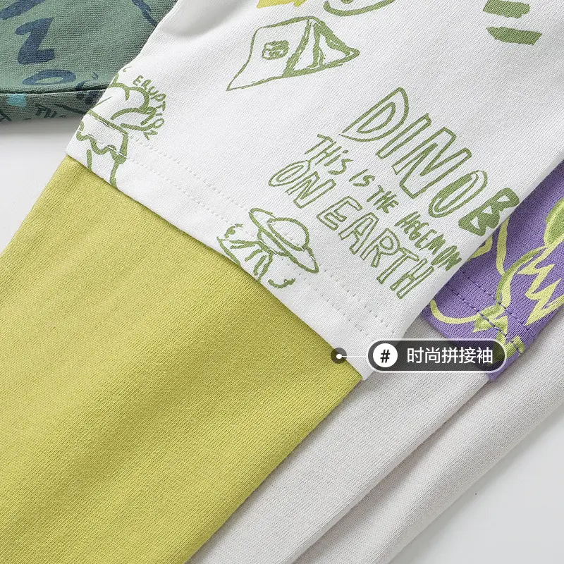Boys Faux Burger Long Sleeve T-Shirt White