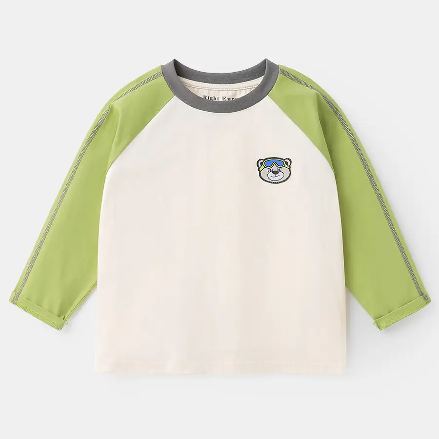 Boys Faux Burger Long Sleeve T-Shirt White