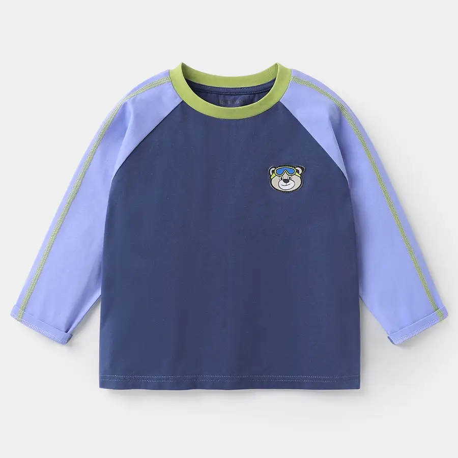 Boys Faux Burger Long Sleeve T-Shirt White