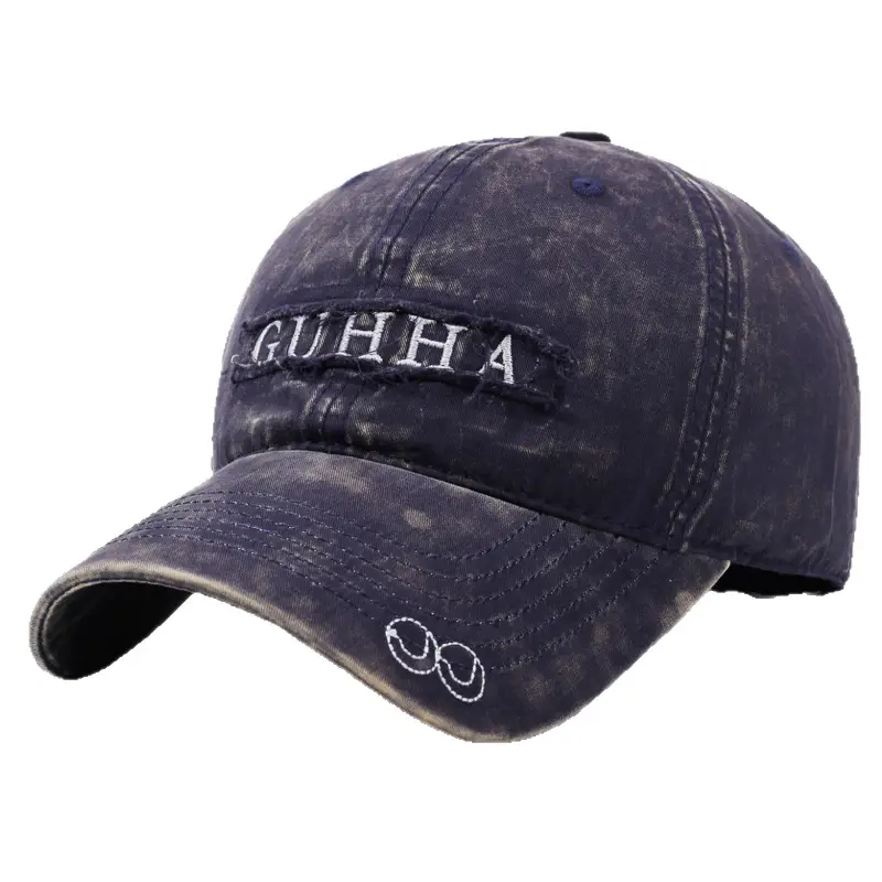 Women Denim Washed Guha Letter Cap Beige - Image 12