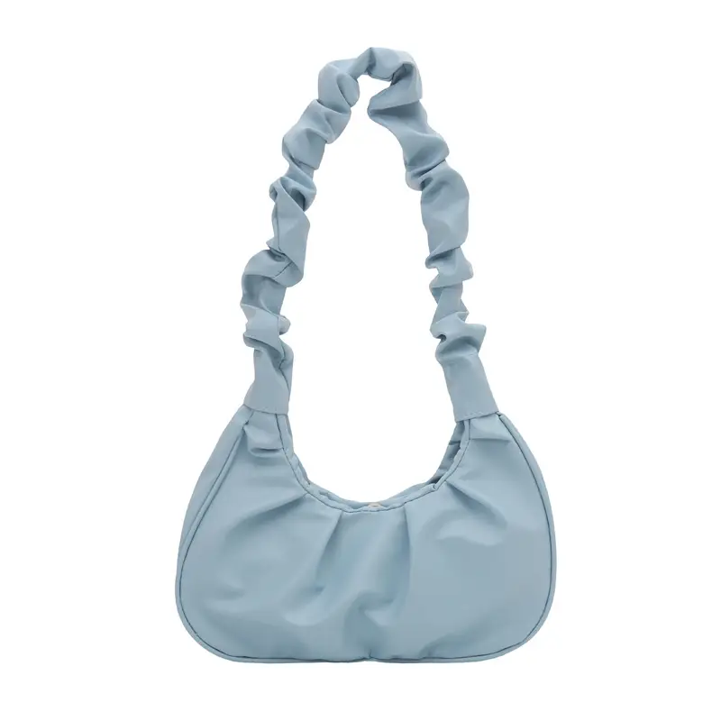 Candy Color Pleated Underarm Bag Women 2025 Summer