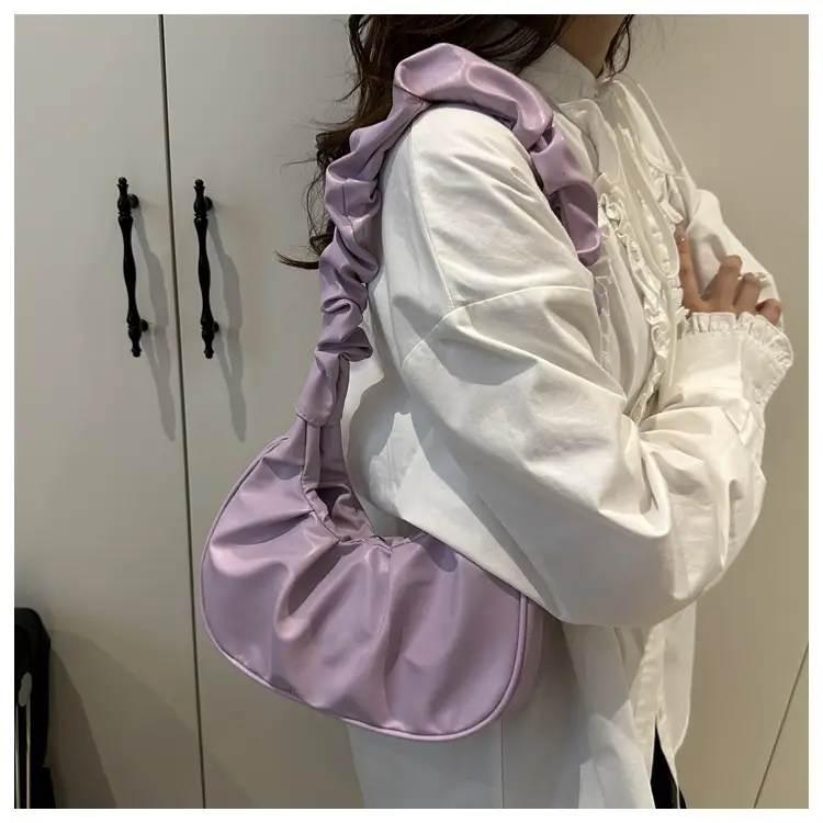 Candy Color Pleated Underarm Bag Women 2025 Summer — feature 10