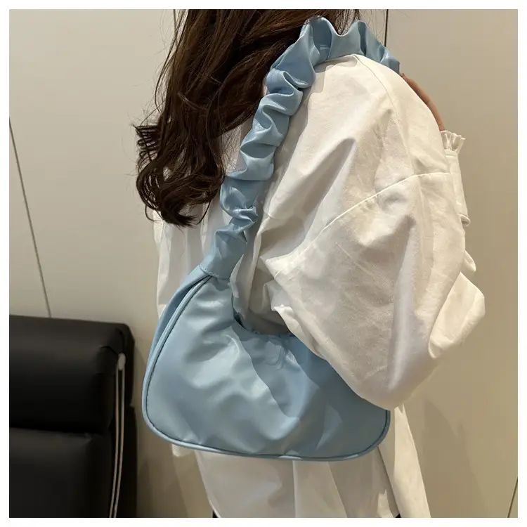 Candy Color Pleated Underarm Bag Women 2025 Summer — feature 12