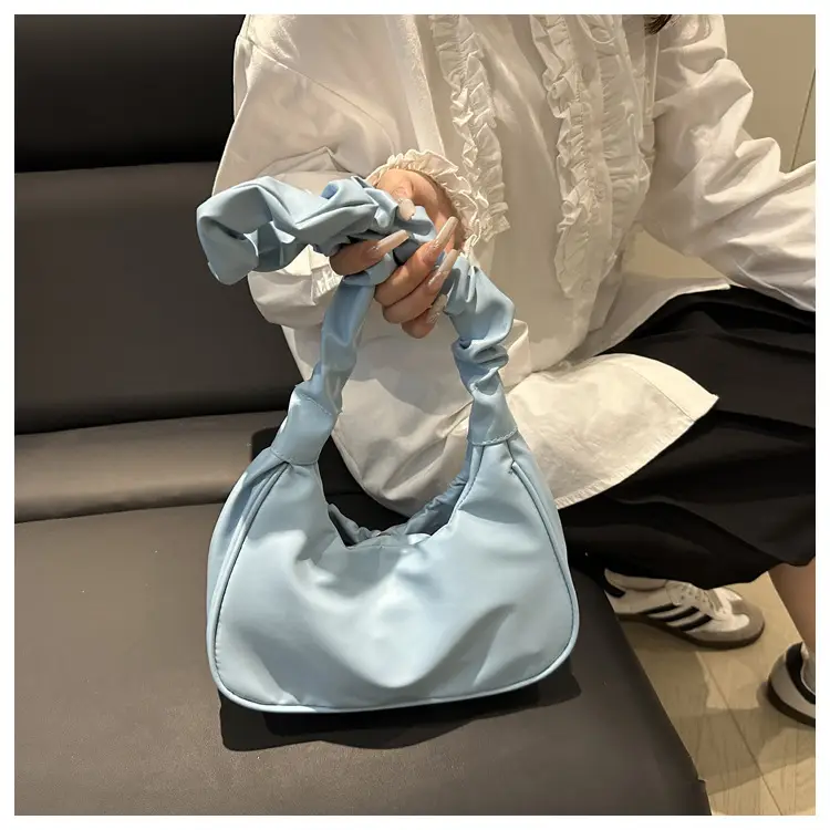 Candy Color Pleated Underarm Bag Women 2025 Summer — feature 14