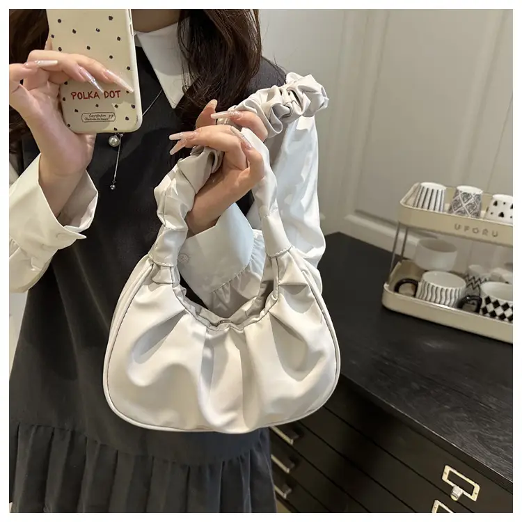 Candy Color Pleated Underarm Bag Women 2025 Summer — feature 16