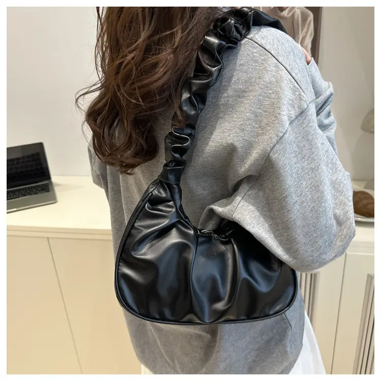 Candy Color Pleated Underarm Bag Women 2025 Summer — feature 8