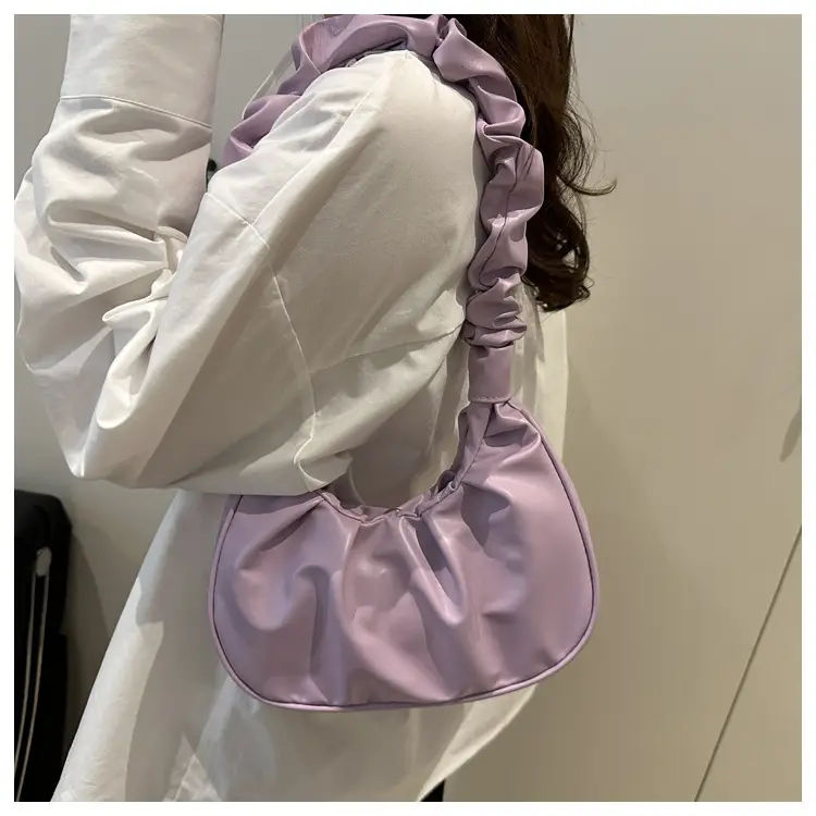 Candy Color Pleated Underarm Bag Women 2025 Summer — feature 9