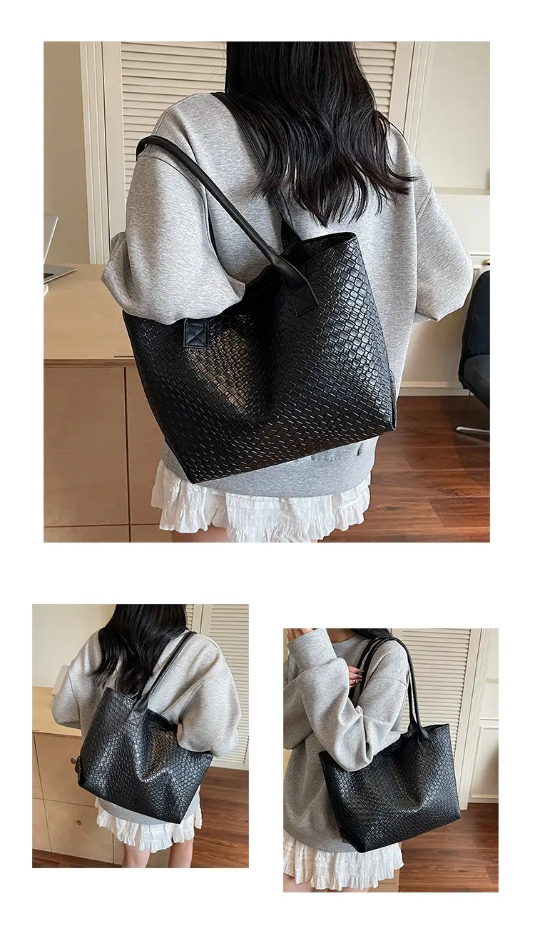 Red Korean Fashion Large Shoulder Tote Bag for Women — feature 21