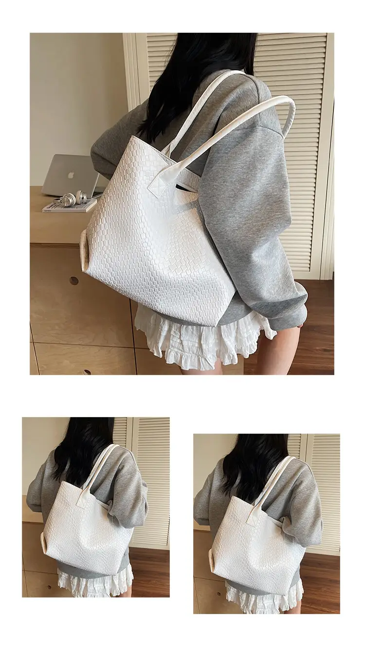 Red Korean Fashion Large Shoulder Tote Bag for Women — feature 22