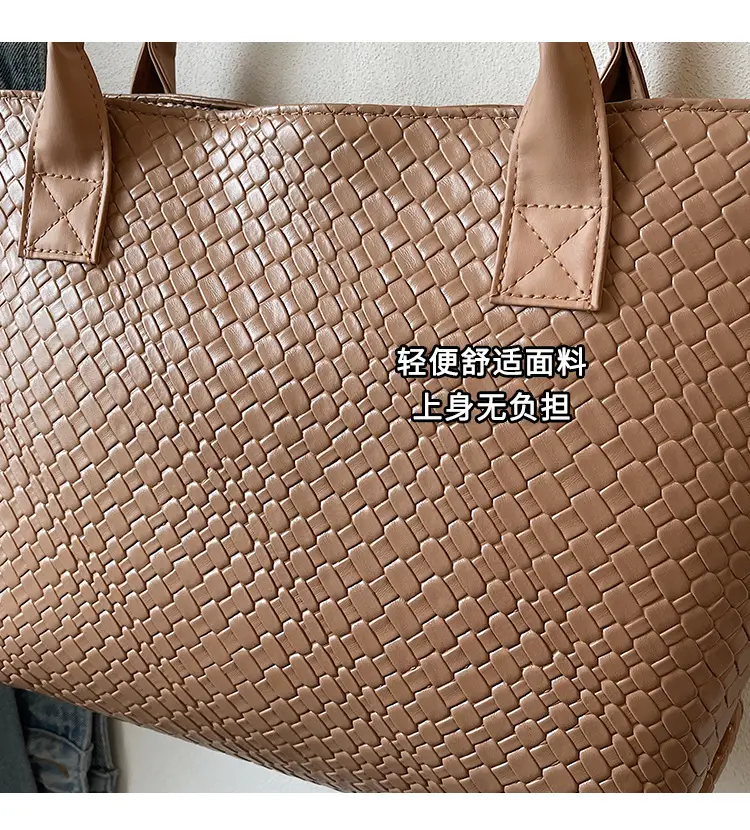 Red Korean Fashion Large Shoulder Tote Bag for Women — feature 5