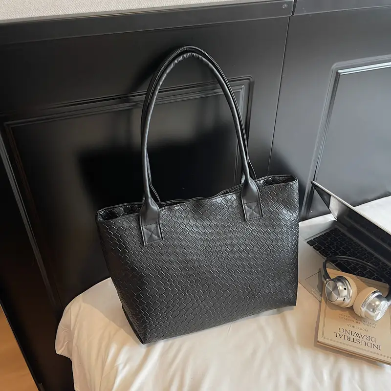 Red Korean Fashion Large Shoulder Tote Bag for Women - Image 5