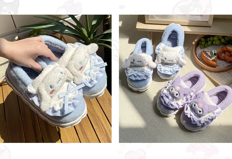 Women Winter Plush Slippers Purple Thick Soled — feature 20