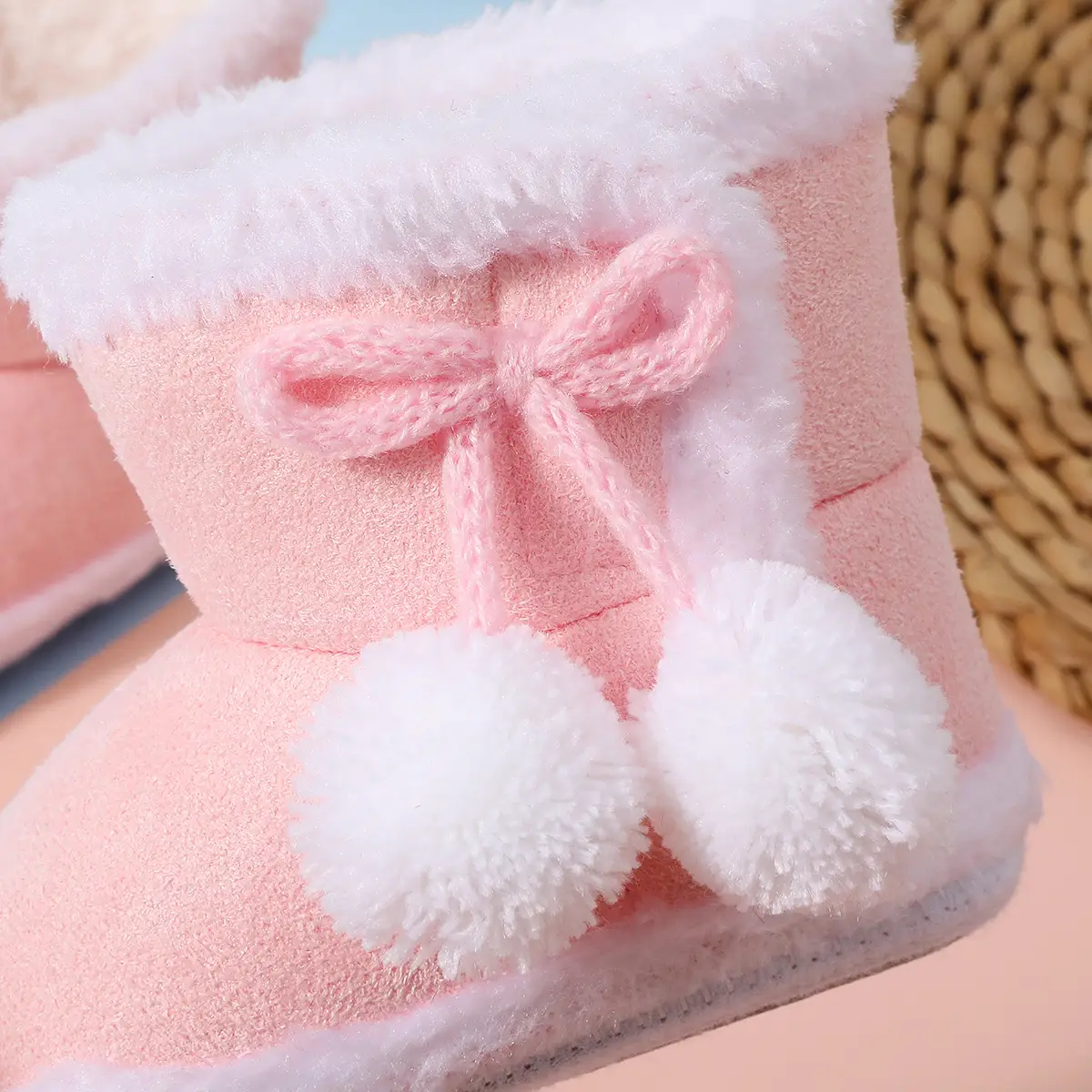 Pink Baby Soft-Soled High-Top Shoes for Kids 0-12 Months — feature 10