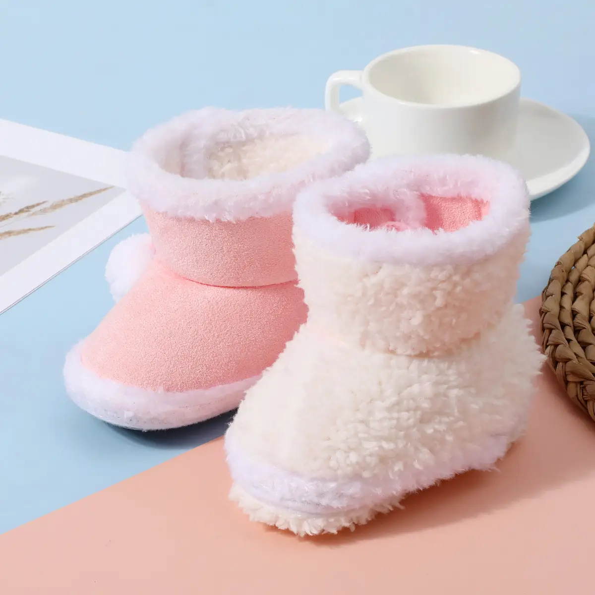 Pink Baby Soft-Soled High-Top Shoes for Kids 0-12 Months — feature 13