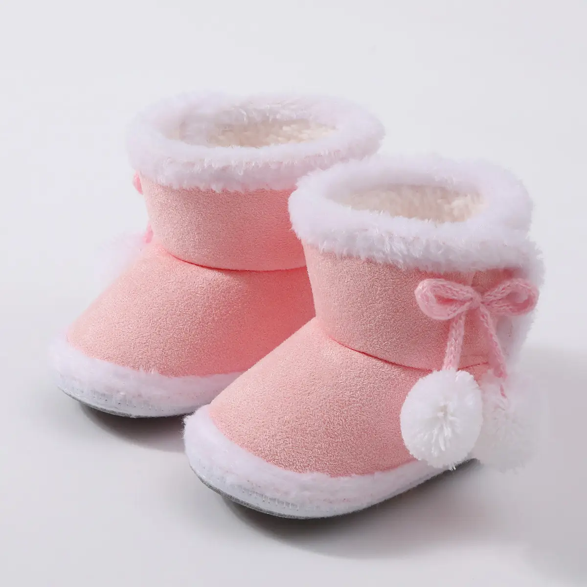 Pink Baby Soft-Soled High-Top Shoes for Kids 0-12 Months — feature 16