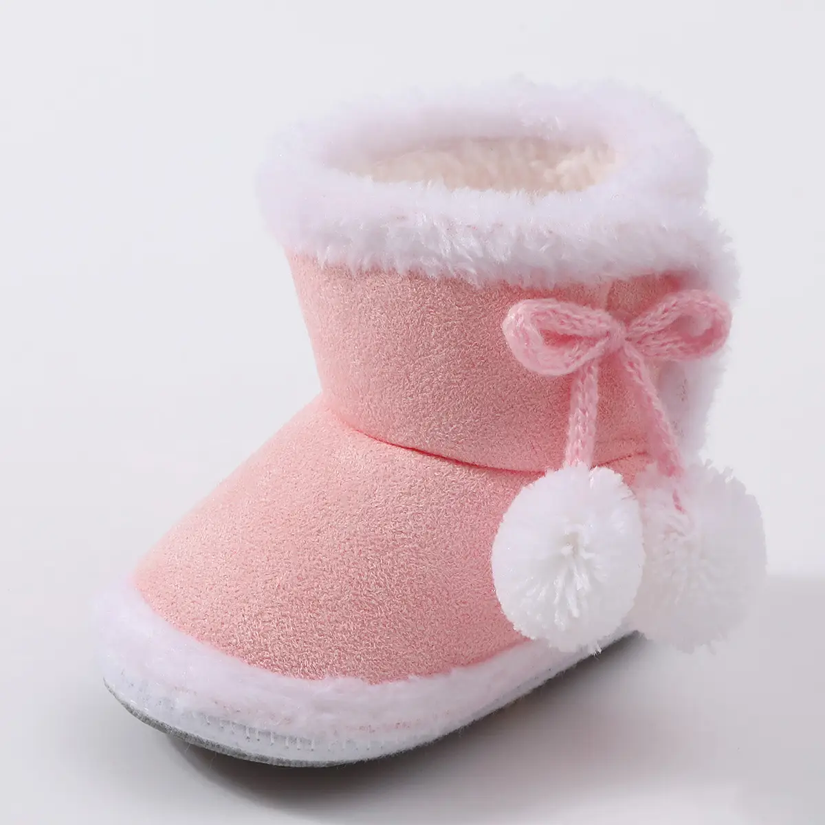 Pink Baby Soft-Soled High-Top Shoes for Kids 0-12 Months — feature 17