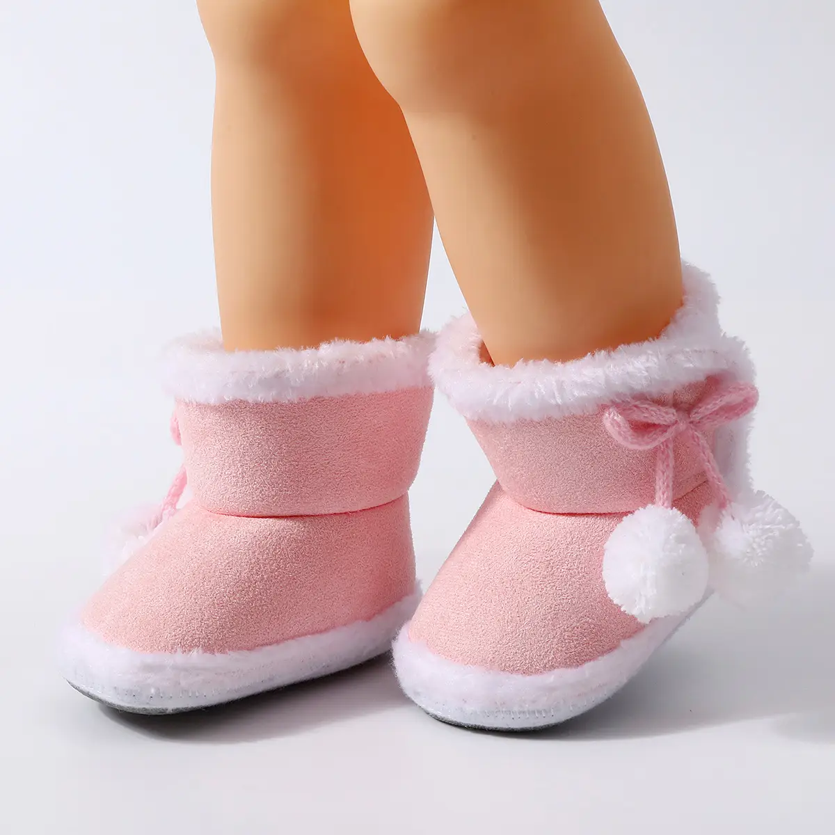 Pink Baby Soft-Soled High-Top Shoes for Kids 0-12 Months — feature 25