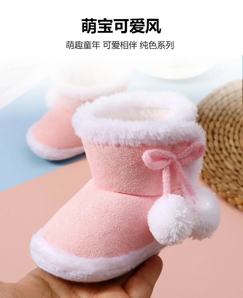 Pink Baby Soft-Soled High-Top Shoes for Kids 0-12 Months — feature 5