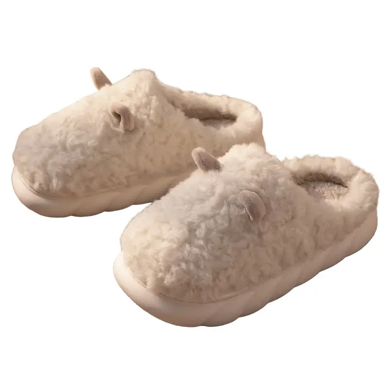 Cute Croc Slippers for Women Winter Warm Velvet