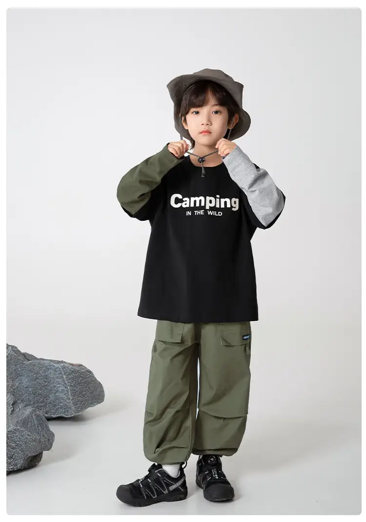 Haima Boys Camping Print Pure Cotton 2-Piece Outfit — feature 12